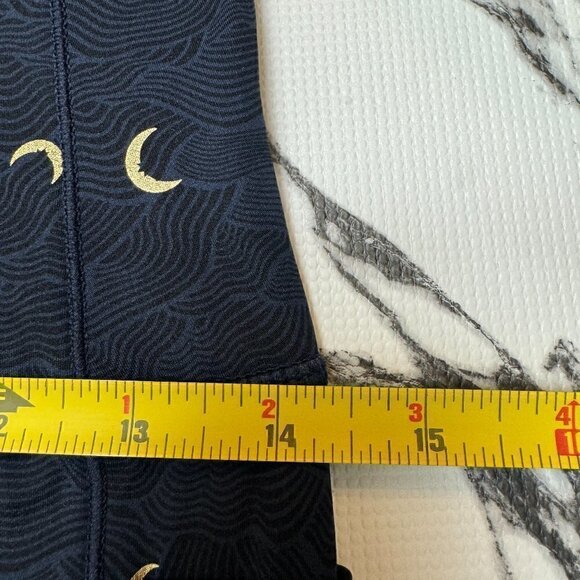 NWT - Zyia Gold Moon Navy Terrace Pocket Drawstring Leggings Luxe (7/8) Size 6-8 - Picture 8 of 9